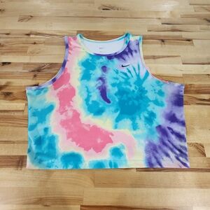 Nike Dri Fit Tie Dye Cropped Tank Womens Size XL